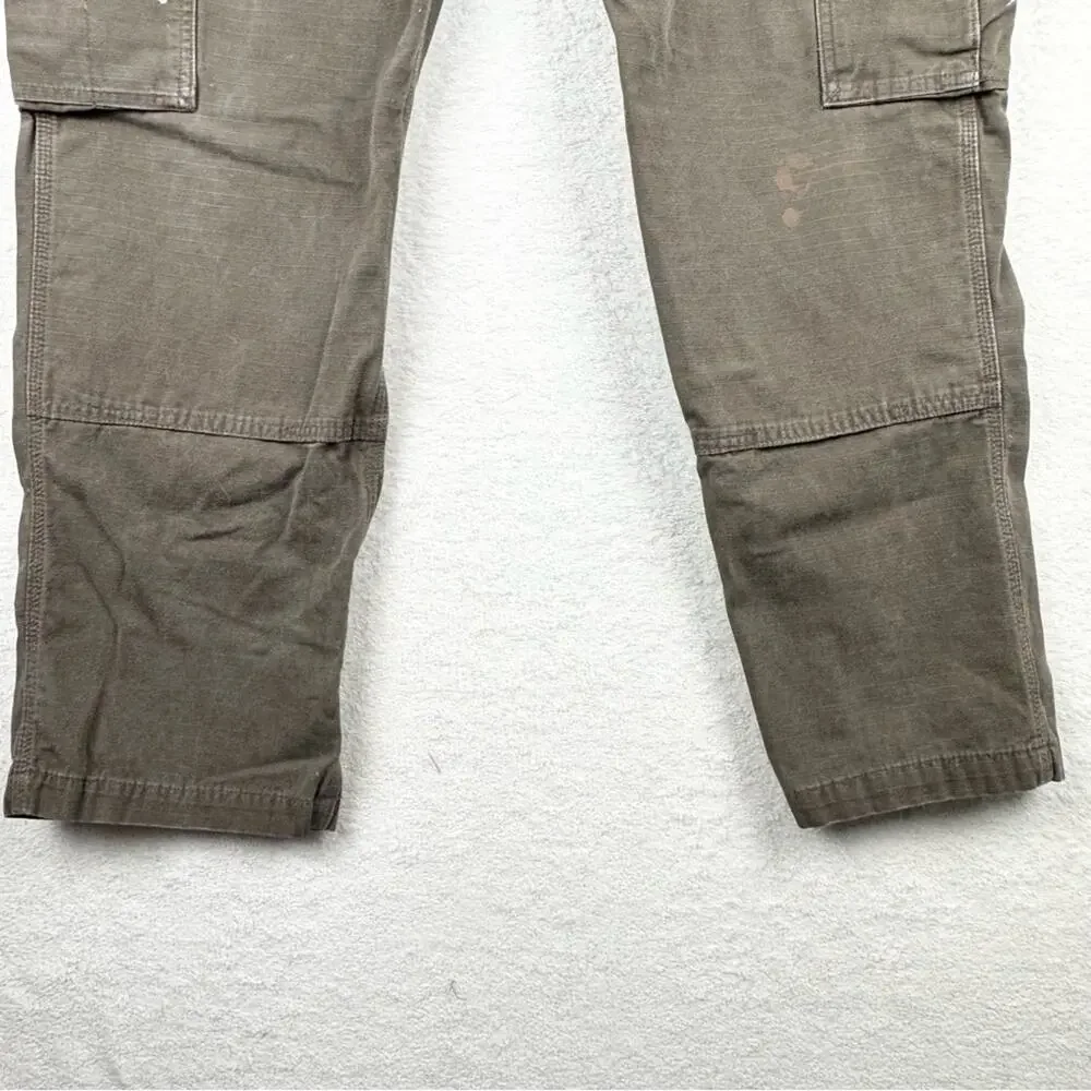 Carhartt Cargo Work Pant Relaxed Fit Rugged Flex Ripstop in Dark Coffee Sz 40x32
